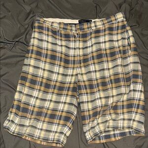 Polo Ralph Lauren Y2K Plaid Men's Shorts - Blue, Yellow, White 100 cotton